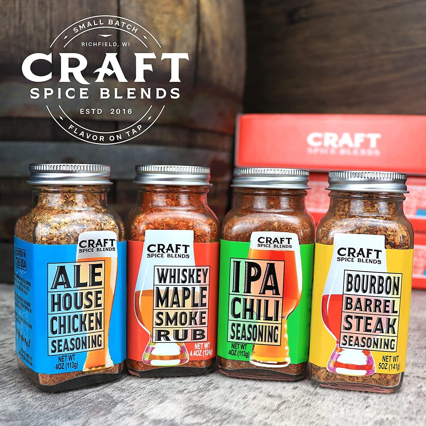 Craft Spice Blends Small Batch Seasoning & Rub Gift Set | All Natural Cooking and Grilling | Fun Mother's or Father's Day Gift