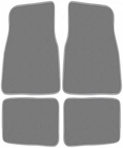 Carpet Interior Floor Mats, Grey, 4-Piece
