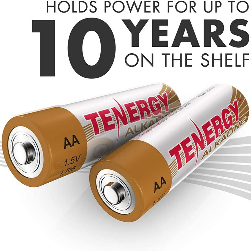 72 Piece Combo Pack 48xAA 24xAAA Tenergy 1.5V High Performance Alkaline Batteries