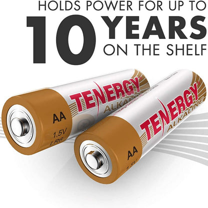 72 Piece Combo Pack 48xAA 24xAAA Tenergy 1.5V High Performance Alkaline Batteries