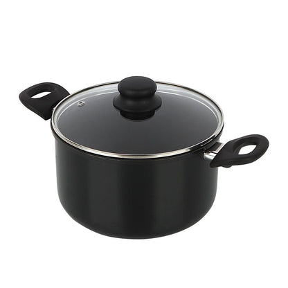 Aluminum Black Non-Stick Coated 5QT Dutch Oven with Glass Lid