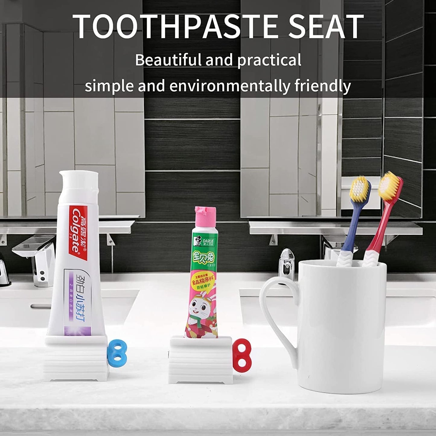 Rolling Tube Toothpaste Squeezer(4 Blue）
