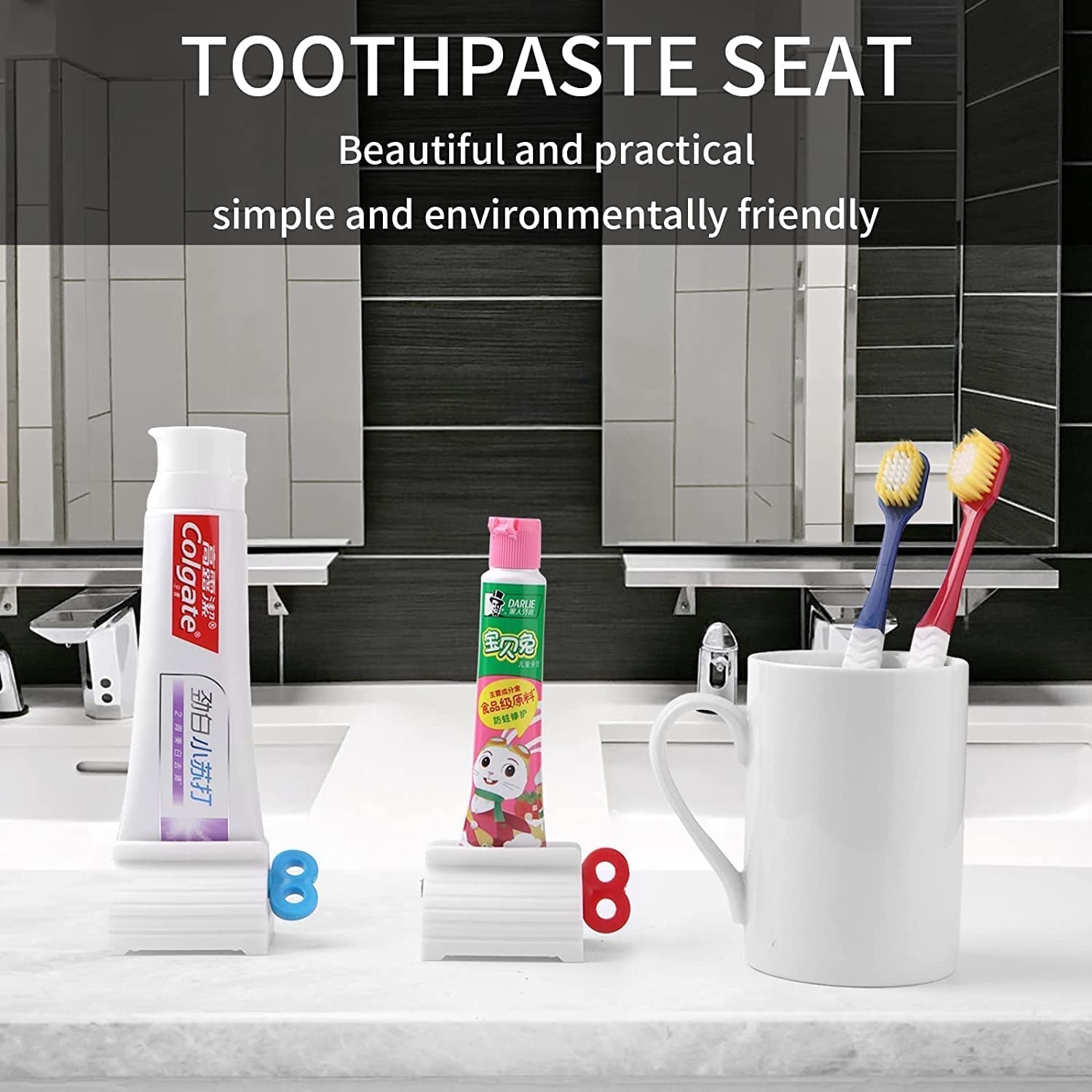 Rolling Tube Toothpaste Squeezer(4 Blue）