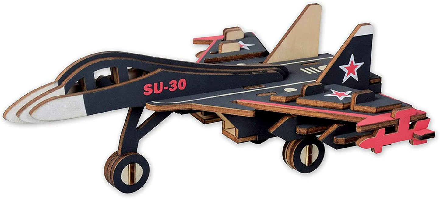  3D Wooden Puzzle Model Fighter Jet