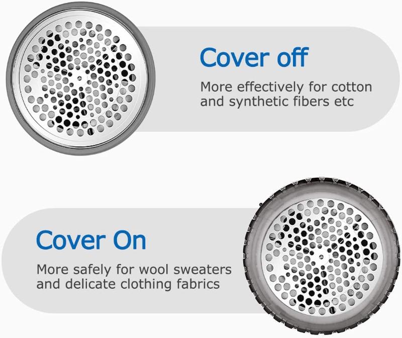 Fabric Shaver and Lint Remove with 2-Speeds and 2 Replaceable Stainless Steel Blades