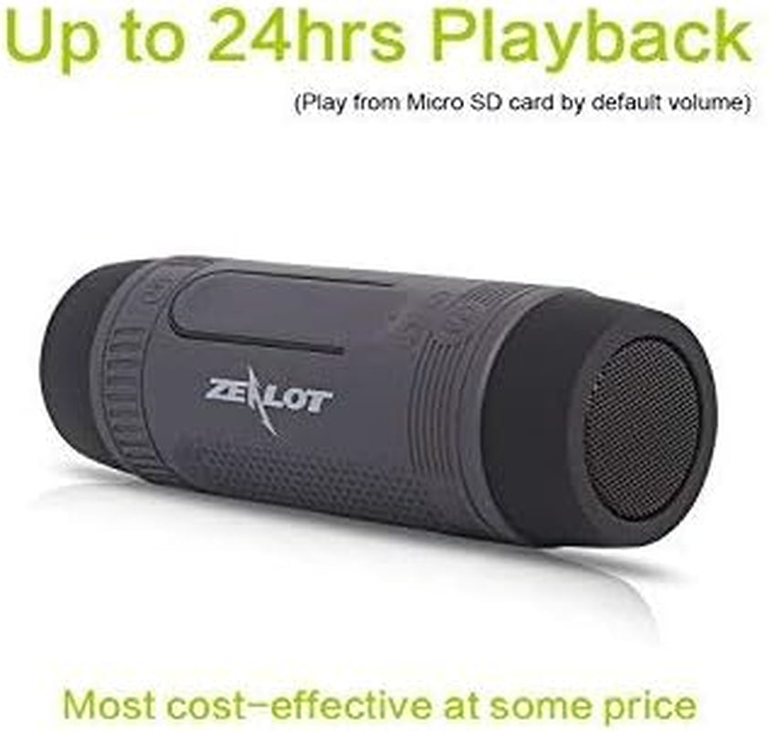  Bluetooth Speaker, Portable Wireless Speaker, S1 Bocina Bluetooth, 4000mAh, IPX5 Waterproof, LED Torch Light, MIC/TF/AUX for Home Outdoor Hiking Camping iOS Andoird -Gray