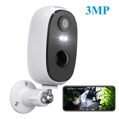 Solar Wireless Security Cameras Outdoor, Wifi, Iegeek 2K Color Night Vision, Spotlight & Siren Alarm, Outdoor Camera with AI Motion Detection