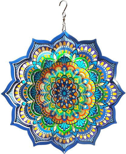 Tree of Life 6inch 3D Stainless Steel Laser Cut Metal Art Geometric Pattern Worth Gift - Hanging Wind Spinner Kinetic Yard Art Decorations - Indoor/Outdoor Décor