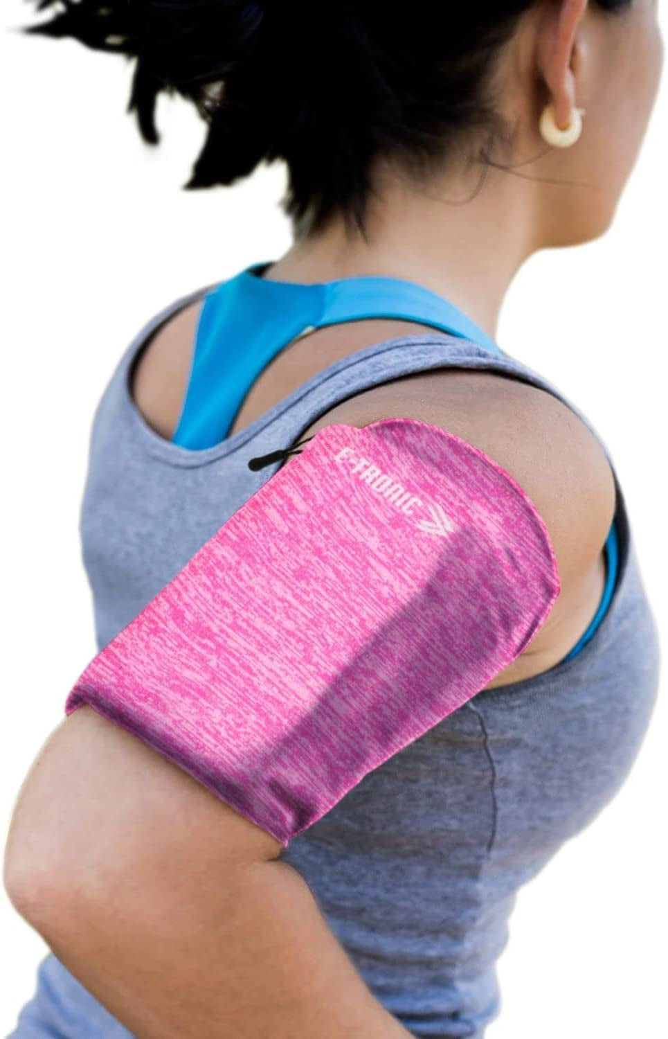  Phone Holder for Running, Cell Phone Arm Bands with Reflective Logo, Phone Strap Armband Fits iPhone and Android, Use for Running, Walking, Hiking and Biking, Black, Medium