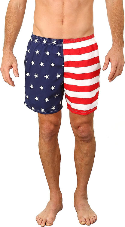  Men's American Flag Inspired Board Shorts