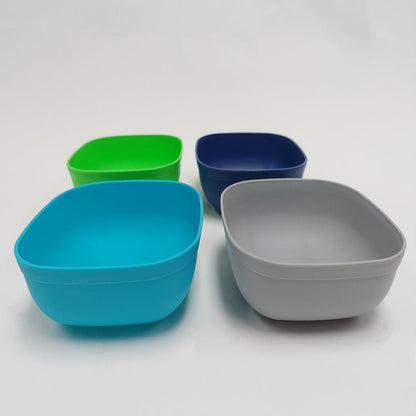 24 Piece Plastic Square Blue Dinnerware Set (Service for 4)