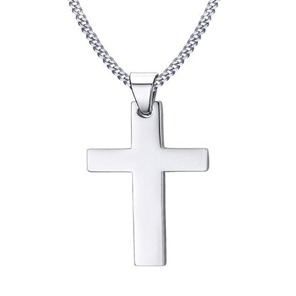 Stainless Steel Cross Pendant Chain Necklace for Men Women Jewelry Gift