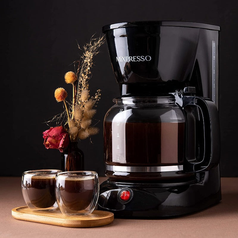 12-Cup Drip Coffee Maker, Includes Reusable And Removable Coffee Filter, Glass Carafe &Auto Keep Warm Function