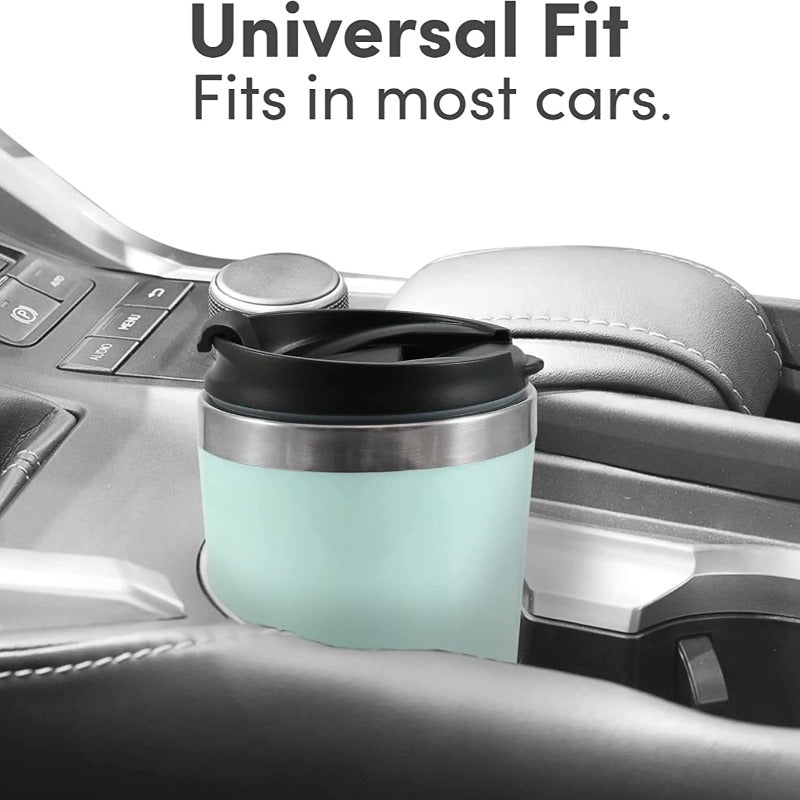 Personal Single-Serve Compact Coffee Maker Includes 14oz. Stainless Steel Interior Thermal Travel Mug