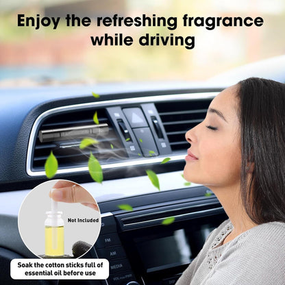 2-Pack Car Air Freshener Vent Clips with 12 Refill Sticks