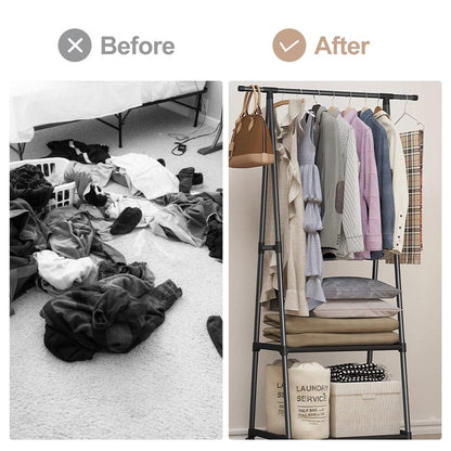  2 Tier Clothes Rack on Wheels