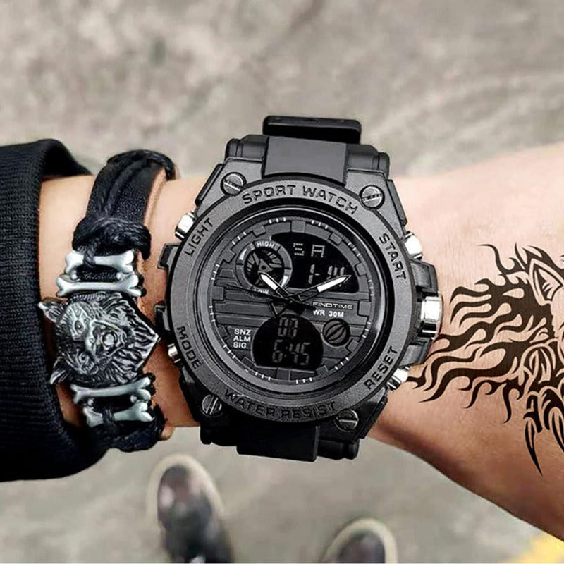 LED Tactical Army-Style Wristwatch 