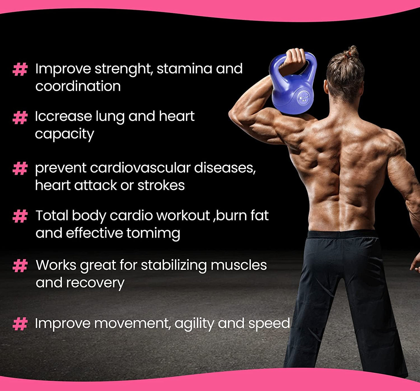  Exercise Kettlebell Fitness Workout Body Equipment Choose Your Weight Size