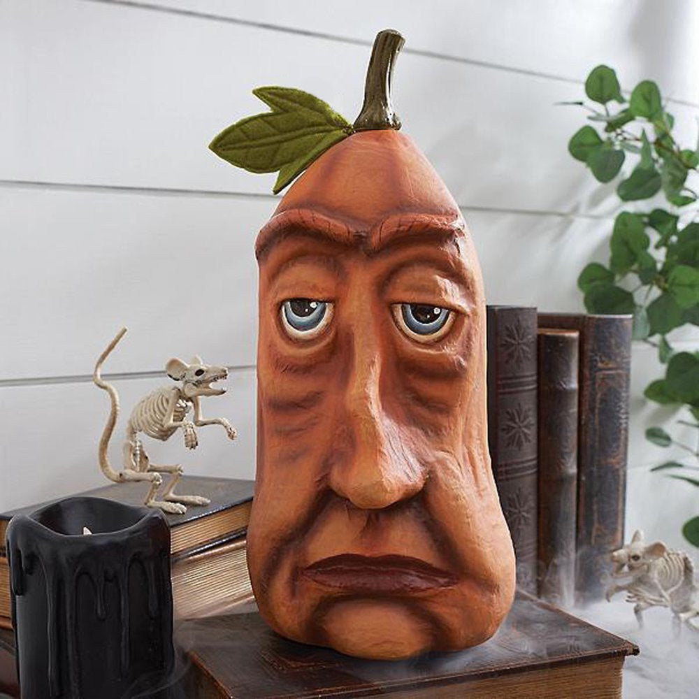 Funny Pumpkins for Fall Decorations, Pumpkins with Faces, Halloween Pumpkin Decorations Statue for Wedding Thanksgiving Home Table Decor