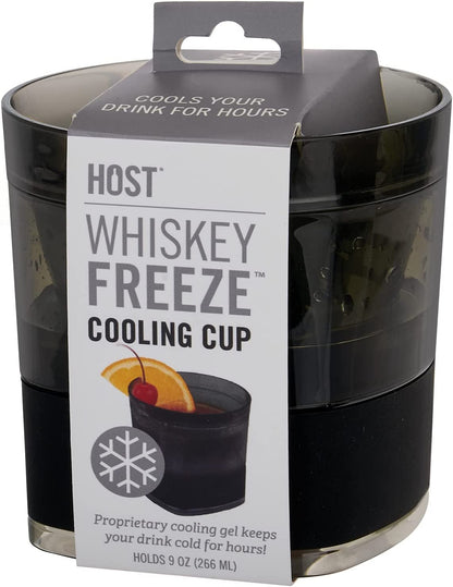  Cooling Cups for Whiskey, Bourbon, and Scotch, Freezer Gel Chiller Double Wall Tumblers Set of 1, Smoke,9 ounces