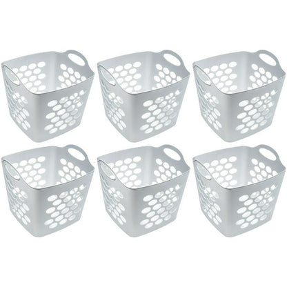 6 Pack Flexible Plastic Laundry Baskets
