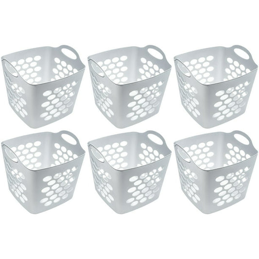 6 Pack Flexible Plastic Laundry Baskets