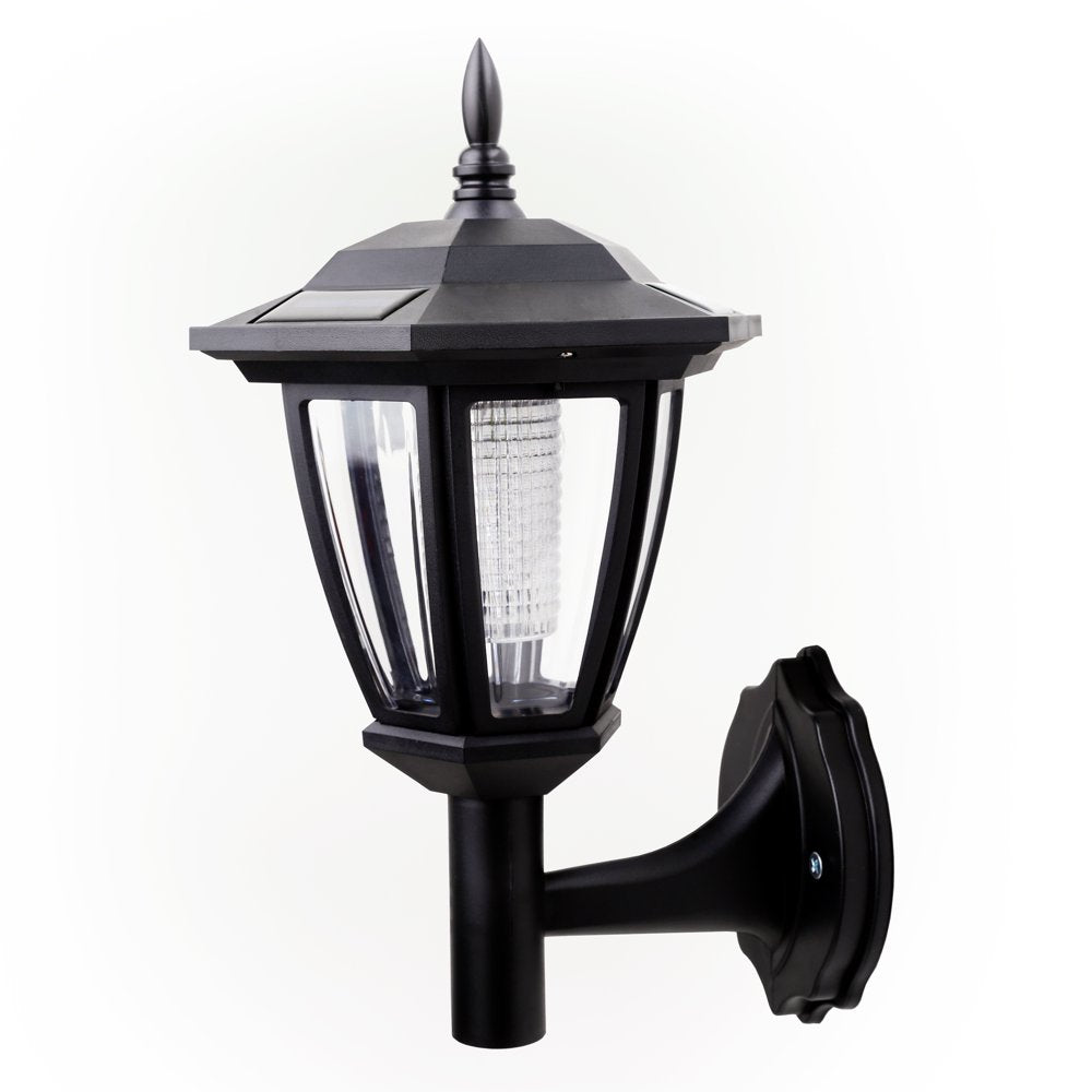 Solar Black 3-Function LED Light - Stake, Wall Light or Hanging, 30 Inch Tall