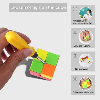 2x2x2 Speed Cube - Fast Smooth Turning - Solid Durable & Stickerless