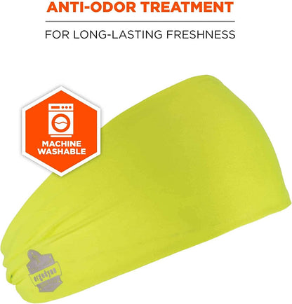 Ergodyne Chill Its 6634 Cooling Headband, Sports Headbands for Men and Women, Moisture Wicking, Lime