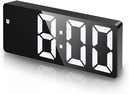 LED Digital Alarm Clock with Temperature Display & Adjustable Brightness