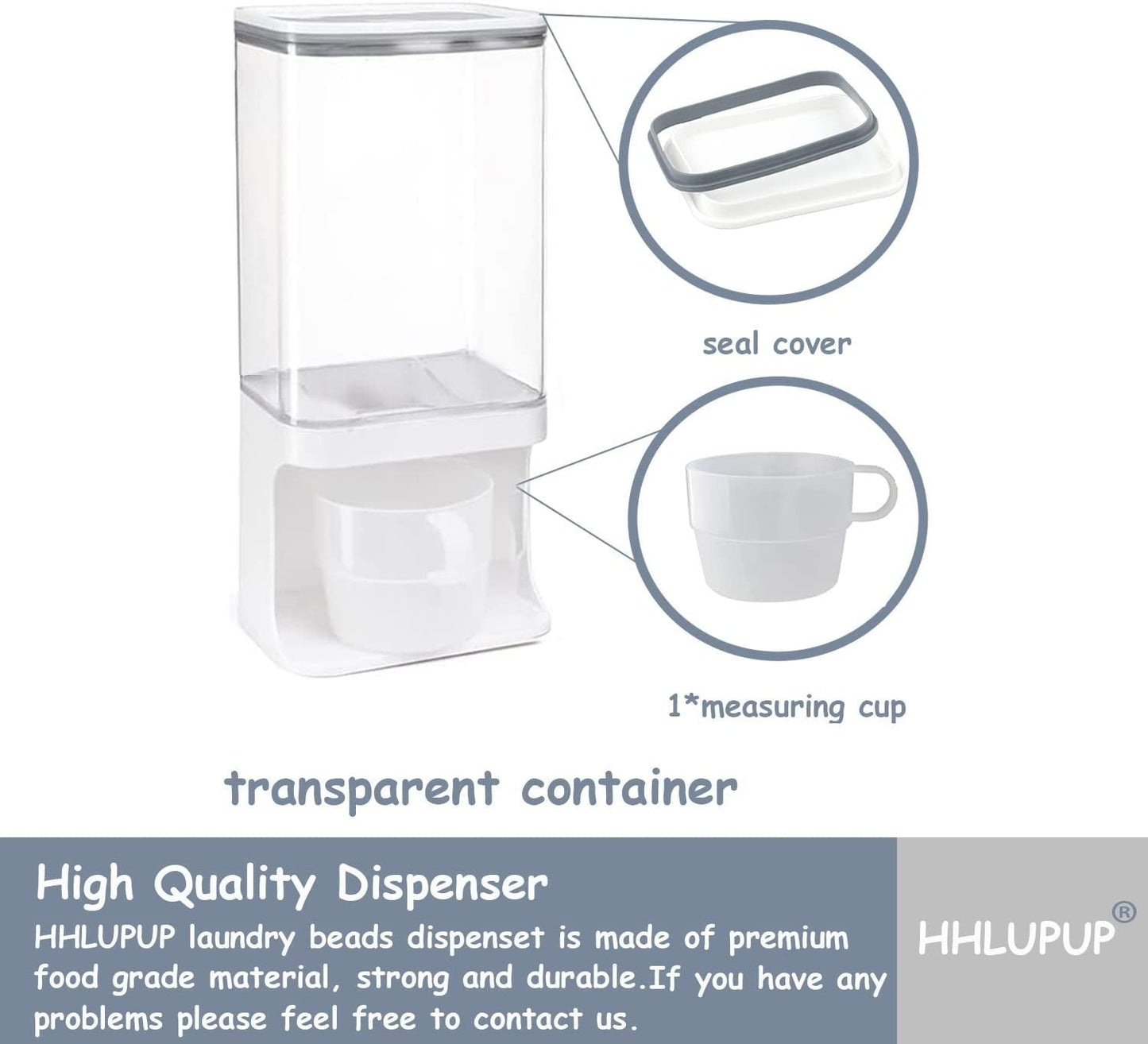35 OZ Laundry Detergent Dispenser/Wall-Mounted Scent Booster Beads Dispenser for Laundry Room
