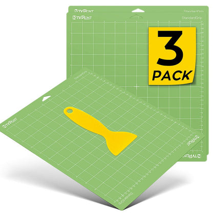 3 Pack Cutting Mat 12X12(Standardgrip,Lightgrip,Stronggrip,Fabricgrip) for Cricut Explore Air 2/Air/One,Variety Adhesive Sticky Cutting Mats Accessories for Cricut