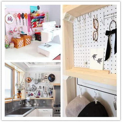 150 Piece Pegboard Hooks Assortment, Metal Pegboard Hooks, Plastic Bins, and Peg Locks for Organizing Tools