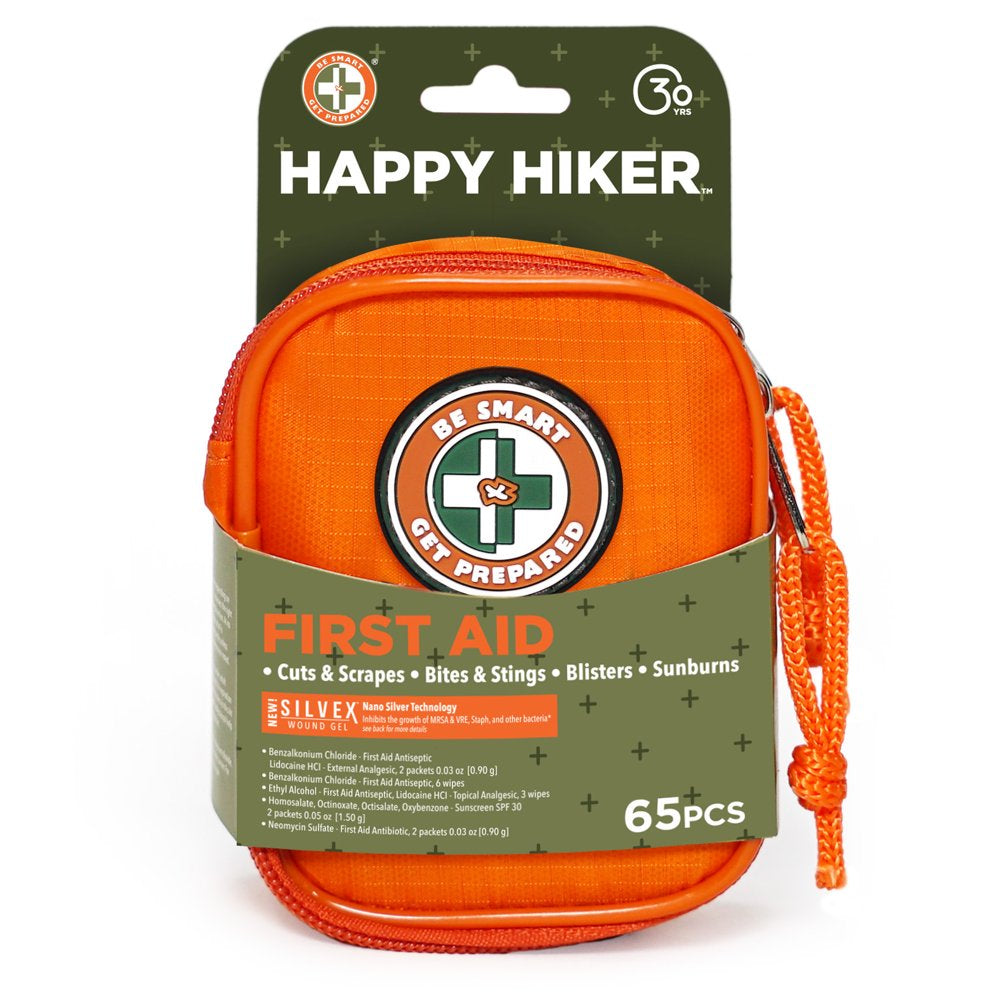 65 Piece Be Smart Get Prepared Outdoor Hiking First Aid Kit