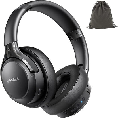 Bluetooth Headphones Over Ear, 65H Playtime and 3 EQ Music Modes Wireless Headphones with Microphone
