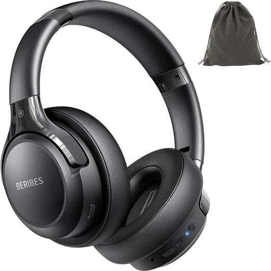 Bluetooth Headphones Over Ear, 65H Playtime and 3 EQ Music Modes Wireless Headphones with Microphone