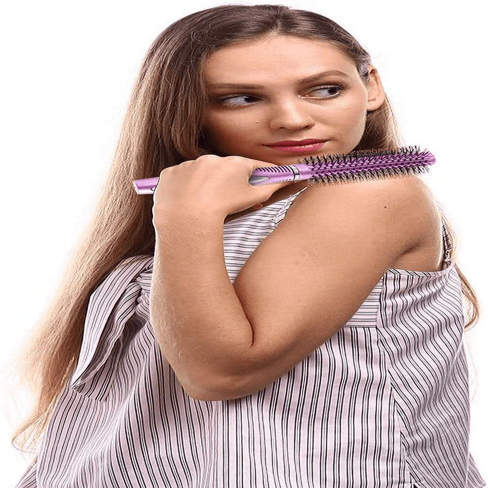 5 Pieces Hair Brush Comb Set Detangling Paddle Brush round Hair Tail Comb Wet Dry Brush for Women Men Hair Styling(Purple)