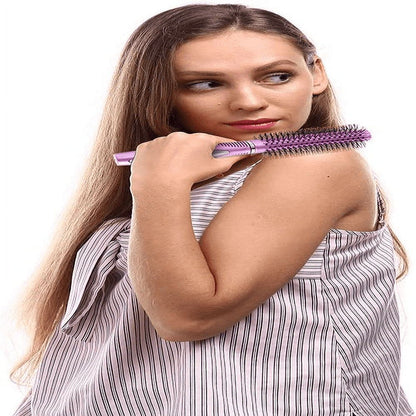 5 Pieces Hair Brush Comb Set Detangling Paddle Brush round Hair Tail Comb Wet Dry Brush for Women Men Hair Styling(Purple)