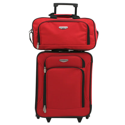 Travelers Club 3 Piece Euro Carry-On Value Set, Red