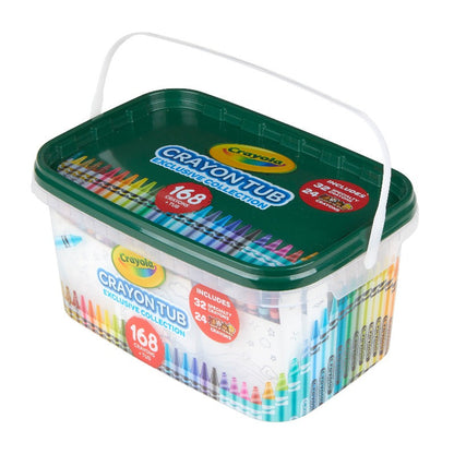 168 Piece Crayola Crayons and Storage Tub Set - Colors of the World Set