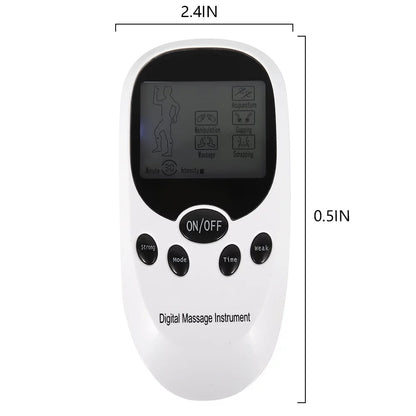Tens Unit with 8 Electrode Pads - Massager Pulse Muscle Stimulator Dual Channel Rechargeable