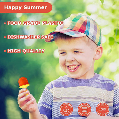  Holders for Kids Drip Free Ice Cream Sticks for Ice Pop Molds Colorful Craft Stick (7 PCS)