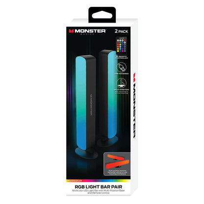 2 Pack LED Multi-Color Light Bar with Multi-Position Base & Remote