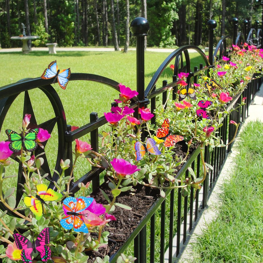 50 Pcs Garden Butterfly Stakes