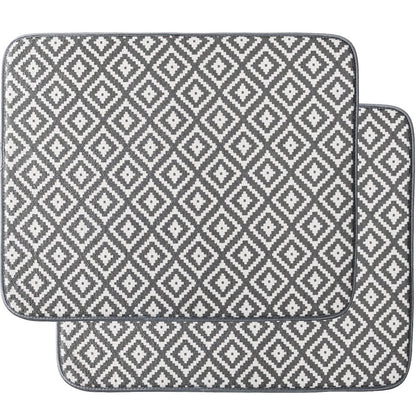  2 Pack, Absorbent Microfiber Dishes Drainer Mats 19.2 X 15.8 Inch