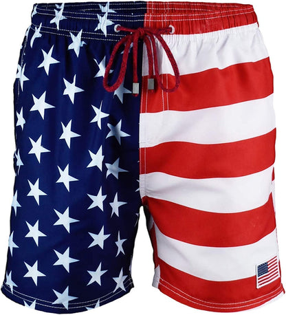  Men's American Flag Inspired Board Shorts