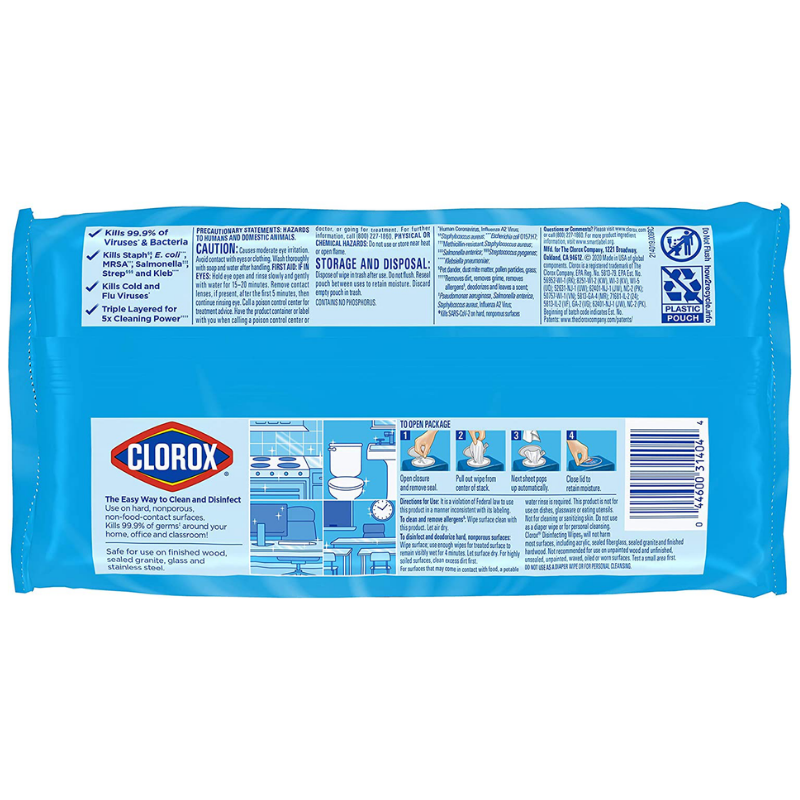 3 Pack Clorox Bleach Free Disinfecting Wipes With Moisture Lock Lid