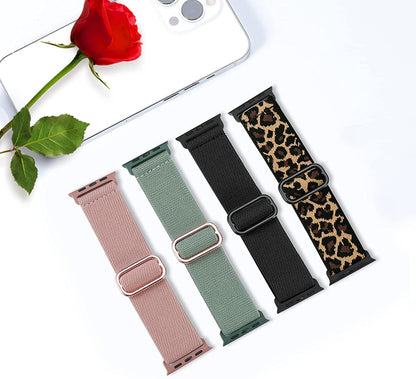 4 Pack Stretchy Bands Compatible for Apple Watch 