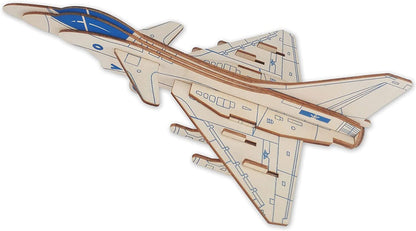  3D Wooden Puzzle Model Fighter Jet