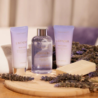 6 Pcs Lavender Relaxing Bath and Body Set